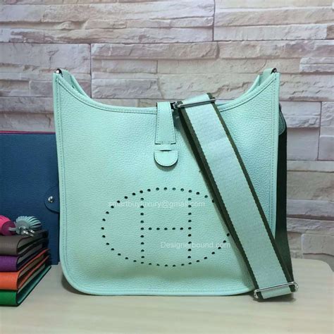 replica hermes evelyn iii gm bag in green color